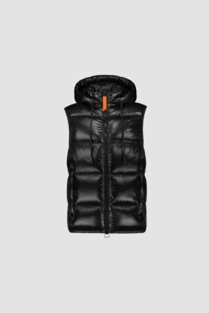 Doudoune sans manches Cesar Black Gertrude noire vue de face