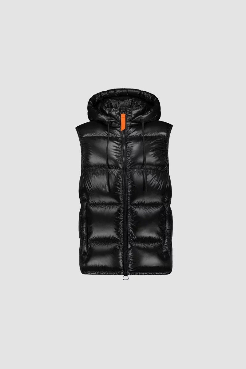 Doudoune sans manches Cesar Black Gertrude noire vue de face