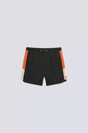 Short de bain Stretch Samy Black/Orangette