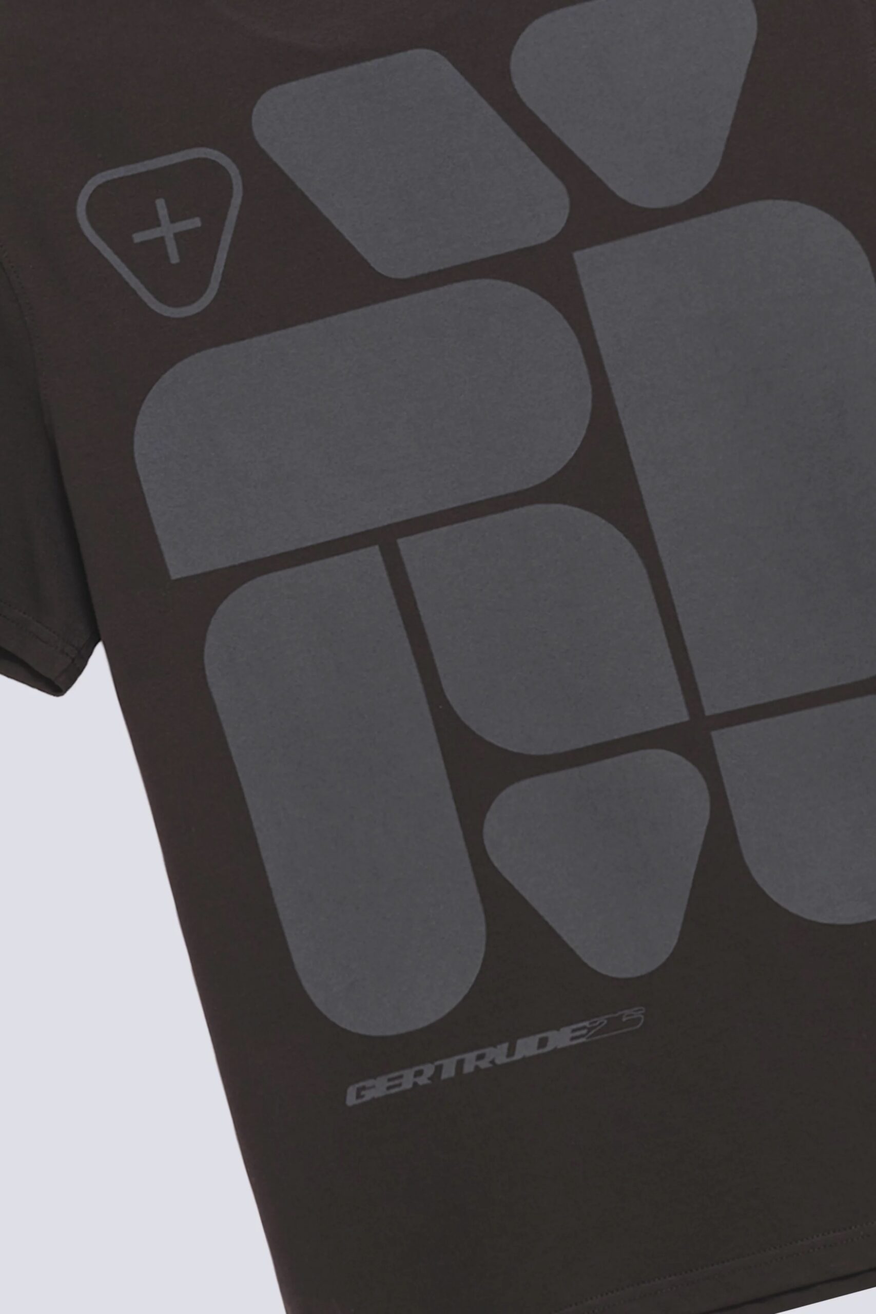 T-shirt Print Geometry Leonce Mixte Noir – Image 3