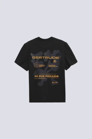 T-shirt Print Spot Leonce Mixte Noir