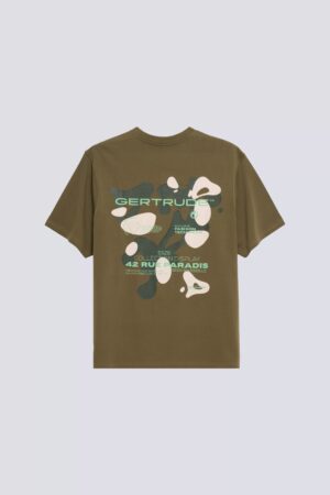 T-shirt Print Spot Leonce Mixte Khaki