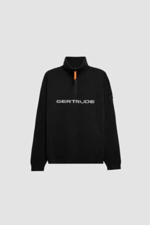 Pull Lewis Gertrude Black noir unisexe vue de face
