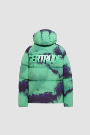Doudoune Azael Print Glitch Mint Gertrude vue de dos